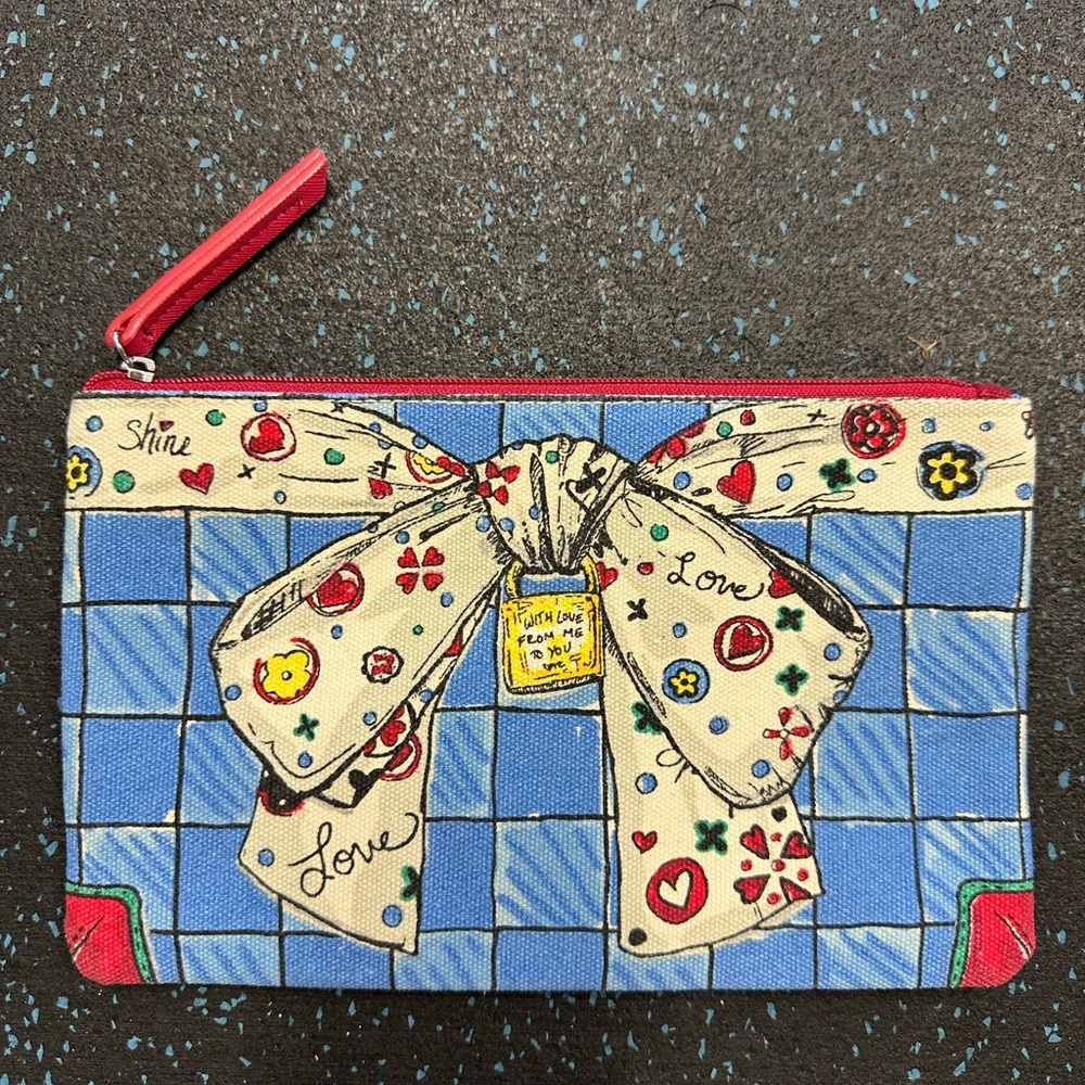 Brighton Blue and Red Cosmetic Bag